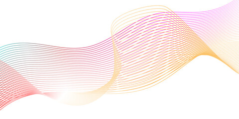 abstract wave pink ribbon on white Abstract muted background with blue wavy lines. Abstract wave curve lines banner background design. Vector illustration. Modern template abstract design flowing part