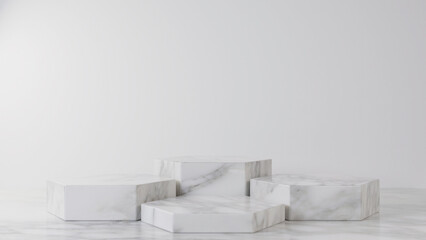 Fototapeta na wymiar Premium photo 3d render. Minimalist marble stage