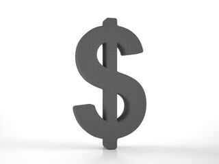 Knitted dollar symbol