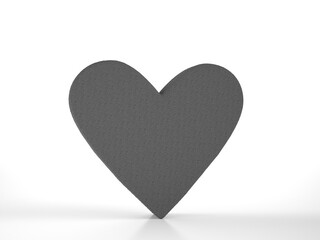 Knitted heart symbol