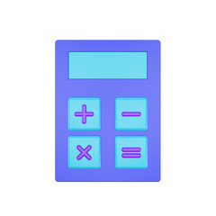 3d icon calculator school theme