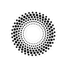 beautiful gradient circle halftone for background decoration comic