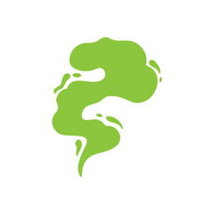 Smoke effect. Bad smell and dust floating in the air.