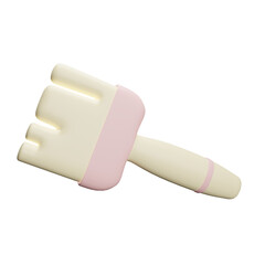 3d Render Icon Brush Paint  Transparent