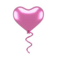 Pink heart balloon. 3D heart balloon.