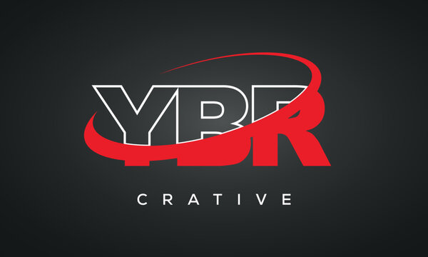 YBR letters typography monogram logo , creative modern logo icon with 360 symbol