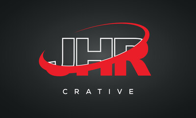JHR letters typography monogram logo , creative modern logo icon with 360 symbol