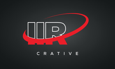 IIR letters typography monogram logo , creative modern logo icon with 360 symbol