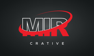 MIR letters typography monogram logo , creative modern logo icon with 360 symbol