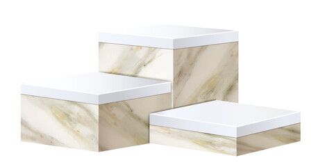 Marble shelf stand podium design for product display presentation design