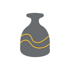 Ancient earthenware bowls or jars For decoration with flowers in a boho style.