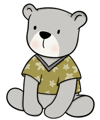 Cute bear cartoon design character 