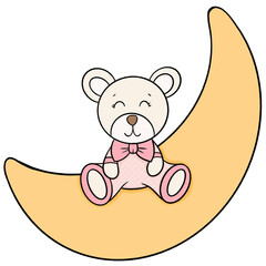 Cute bear cartoon design character 