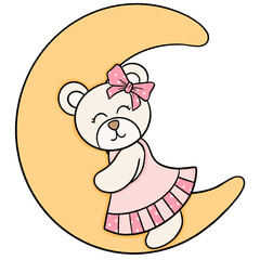 Cute bear cartoon design character 