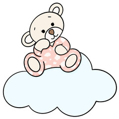 Cute bear cartoon design character 