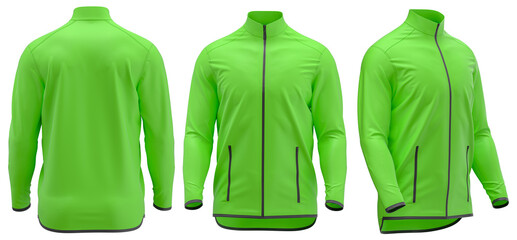  jacket cycling Long sleeve 3d rendered ( Neon Green )