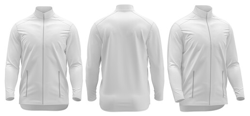  jacket cycling Long sleeve 3d rendered ( White ) - obrazy, fototapety, plakaty