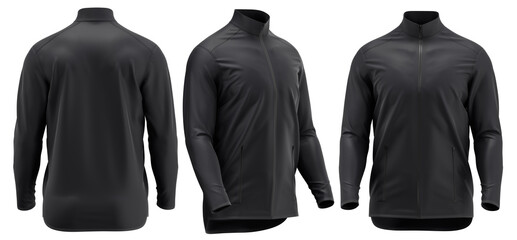  jacket cycling Long sleeve 3d rendered ( Black ) ©  FIROZA STUDIO