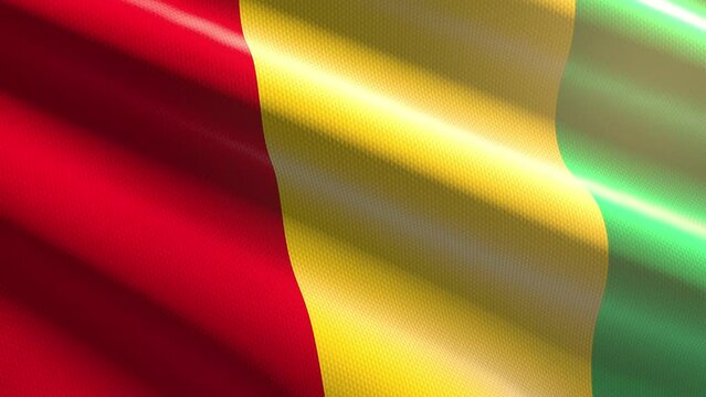 Guinea shiny flag - loop animation