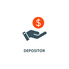 Depositor icon vector illustration concept isolated on white background used for web and mobile