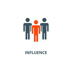 Influence icon vector illustration concept isolated on white background used for web and mobile