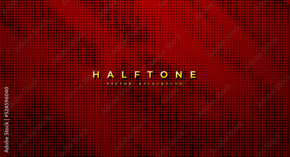 Poster halftone dotted a red background. abstract polka dot style texture. abstract halftone dot pattern.