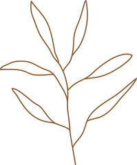 Leaf doodle transparency for decoration.	