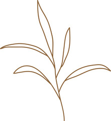 Leaf doodle transparency for decoration.	