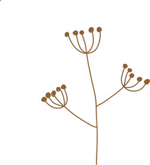 Flower doodle transparency for decoration.	