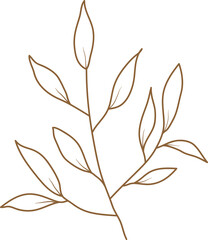 Leaf doodle transparency for decoration.	