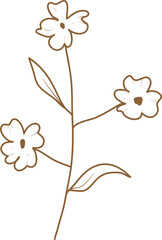 Flower doodle transparency for decoration.	