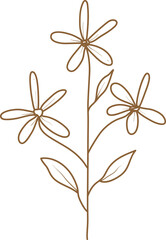 Flower doodle transparency for decoration.	