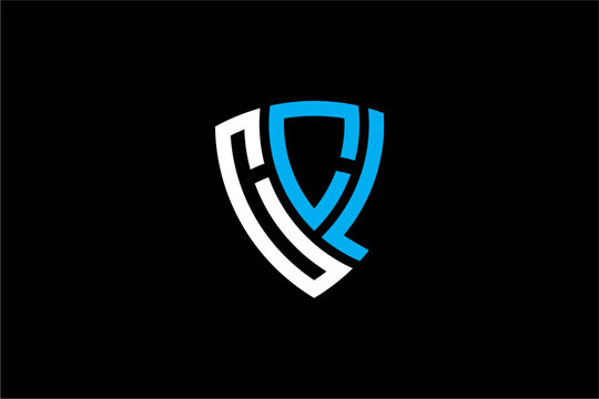 CCL creative letter shield logo design vector icon illustration