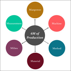 Six M's of Production in an Infographic template