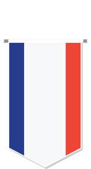 France flag in soccer pennant, various shape.