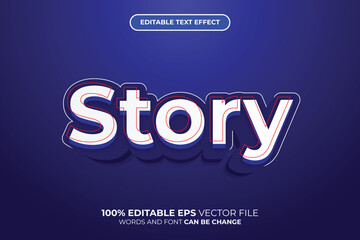 Story 3d editable text effect template