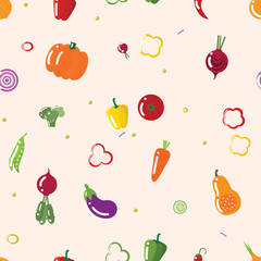 Seamless veggies pattern