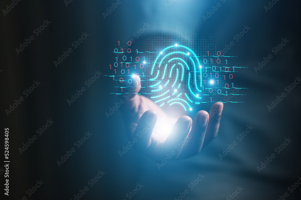 Poster concepts of cybersecurity, data protection, access to private information on the internet online