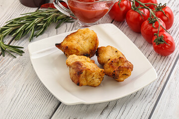 Chicken breast shashlik - grilled meat