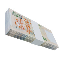 Singapore Currency Dollar 100: Stack of Singapore Dollar SGD banknote
