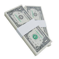 USA Currency Dollar 1: Stack of US Dollar USA banknote