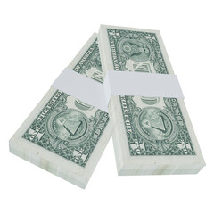 USA Currency Dollar 1: Stack of US Dollar USA banknote