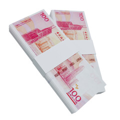 Hongkong Currency Dollar 100: Stack of Hongkong Dollar HKD