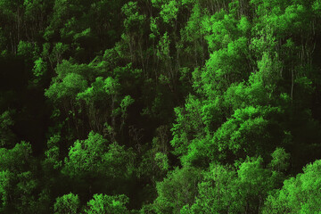 green petals leaves abstract background spring nature