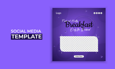 Food and restaurant social media post template