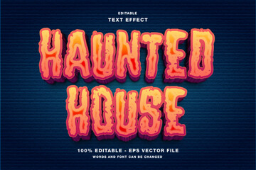 haunted house editable text effect