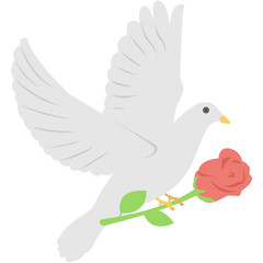 Bird with Rose