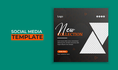 New collection fashion sale social media post template