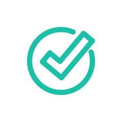 wrong check mark icon long shadow for validation isolated on a white background