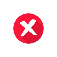 Fototapeta premium red cross icon for things that should not be done or forbidden